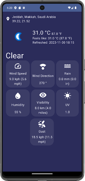 MYJ Weather Screenshot 1