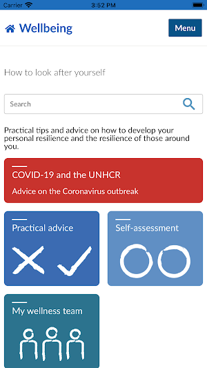 UNHCR Wellbeing Screenshot 0