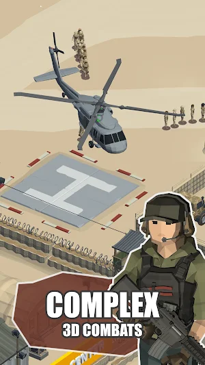 Idle Warzone 3d: Military Game - Army Tycoon Screenshot 1