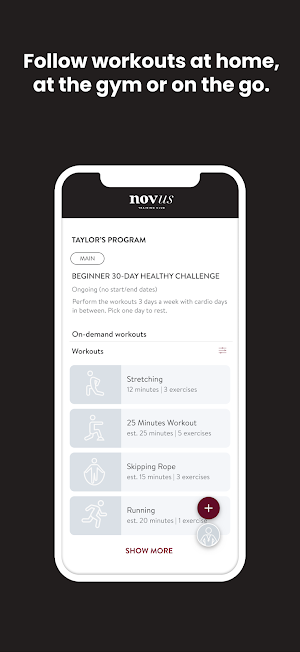 Novus Training Club Screenshot 2