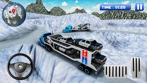 Offroad Police Car Transporter Screenshot 2