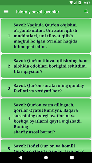 Islomiy savol javoblar Screenshot 0