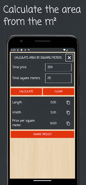Square Meters Calculator Screenshot 2