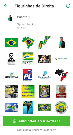 Figurinhas de Direita Screenshot 0