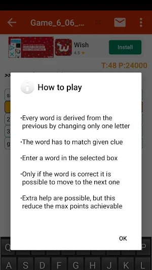 Word morph Game,Anagrams Word Game, a word at time Screenshot 3