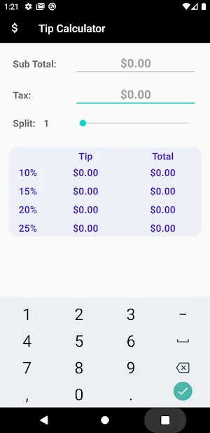 Tip Calculator Screenshot 3