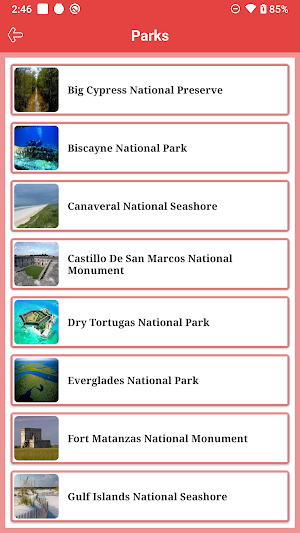 Florida National and State Parks Screenshot 2