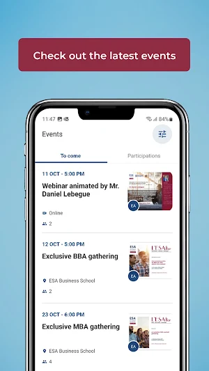 ESA Alumni Screenshot 1