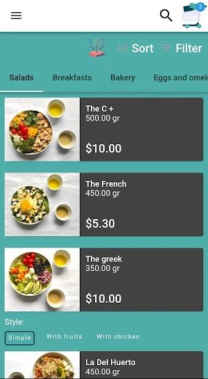 Grab Salads Screenshot 2