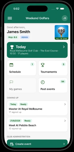 Golf Social Club (GSC) Screenshot 0