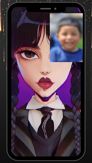 Wednesday Addams fake cal&chat Screenshot 3