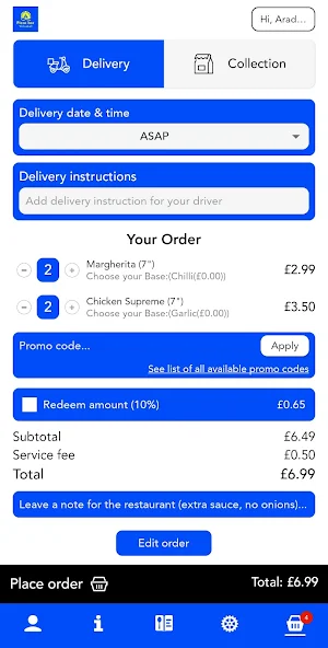 Pizza Bar Screenshot 2
