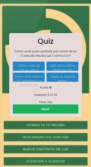 Consulta Recibo Luz Quiz CFE Screenshot 3