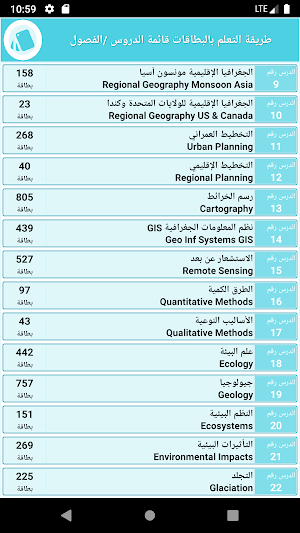 المواد العلمية لاختصاص الجغرافيا ملخصة: 5000 بطاقة Screenshot 2