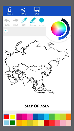 World Map Coloring Book Screenshot 0