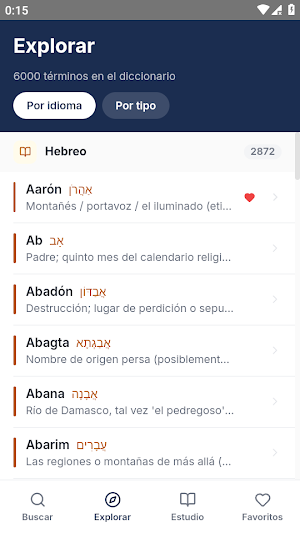 Diccionario Bíblico Origen Screenshot 3