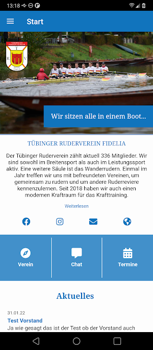 Tübinger Ruderverein Fidelia Screenshot 1