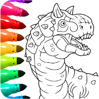 Dinosaur Coloring Book Glitter