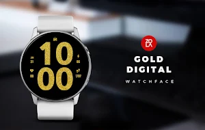 Gold Digital Watch Face Screenshot 0