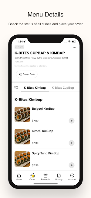 K-BITES CUPBAP & KIMBAP Screenshot 1