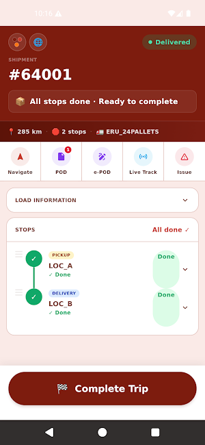 LEAP RoadMate Screenshot 2