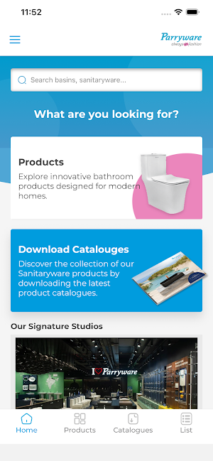 Parryware Digital Catalogue Screenshot 0