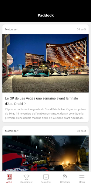 Paddock - Actus F1 Screenshot 0