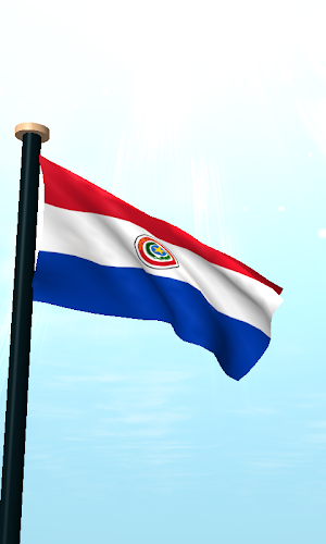 Paraguay Flag 3D Wallpaper Screenshot 1