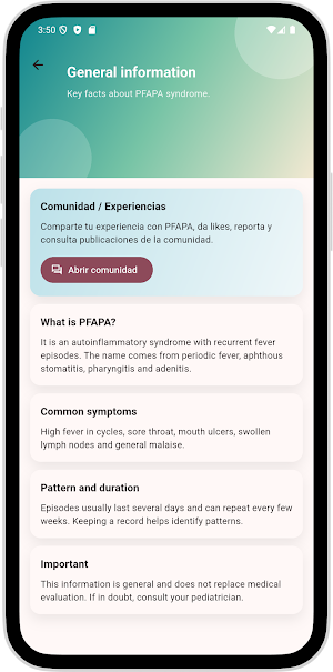 PFAPA Care Screenshot 0