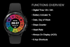 EY34 Digital Color WatchFace Screenshot 2