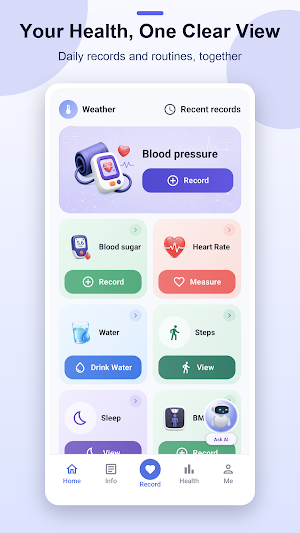 BP Care - blood pressure log Screenshot 0