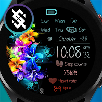 BFF3-Neon Art Colorful Flower