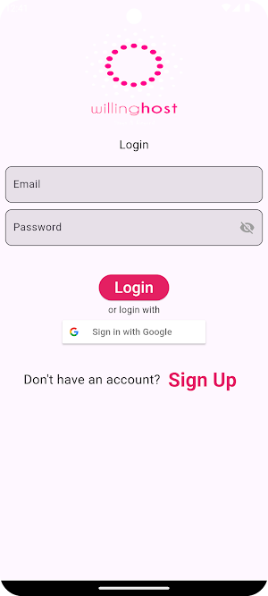 WillingHost: Service Provider Screenshot 1