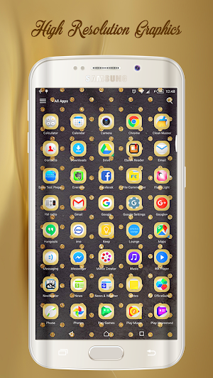 Theme for Galaxy S7 Gold Screenshot 2