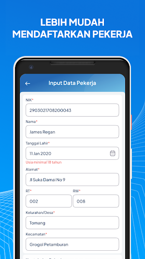 Pendaftaran Pekerja Screenshot 1