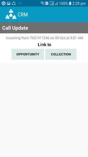 Ekatm CRM Call Log Screenshot 1
