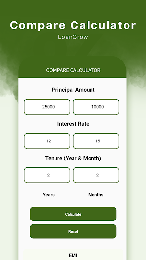 LoanGrow - EMI Loan Calculator Screenshot 2