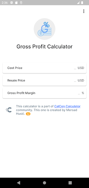 Gross Profit Calculator Screenshot 0