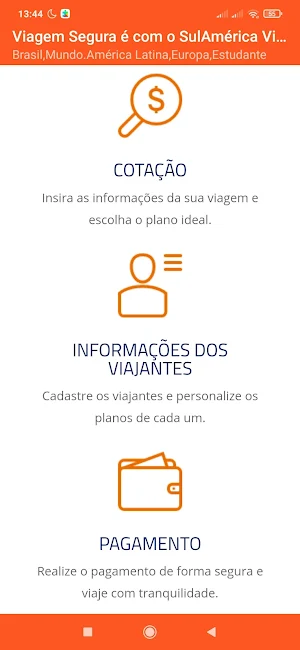Seguro Viagem SulAmérica - Cote e Contrate Online Screenshot 0