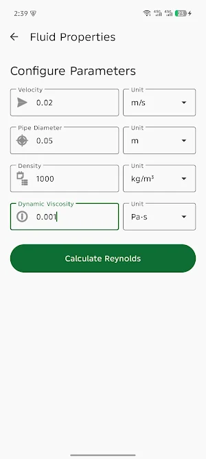 Turbulogic: Reynolds Flow Calc Screenshot 1