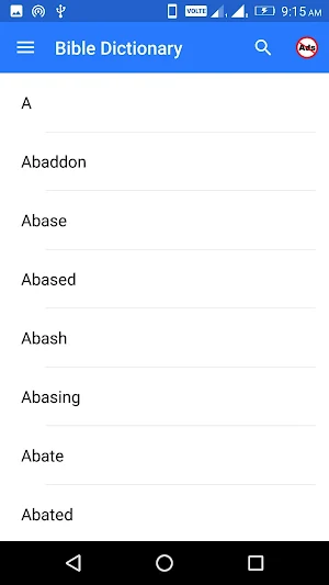 Bible Dictionary Screenshot 1