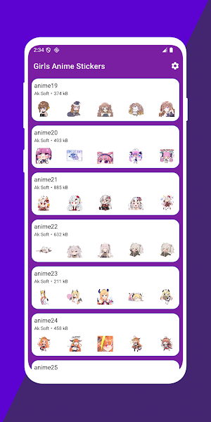 Girls Anime Stickers WA Screenshot 3
