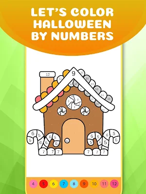 Glittery Halloween Coloring Book By Numbers Screenshot 0
