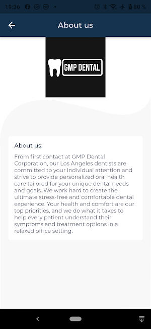 GMP Dental Corporation Screenshot 1