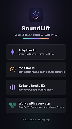 SoundLift: Volume Booster, EQ Screenshot 0