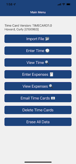 Job Cost Inc Time Card App Screenshot 0