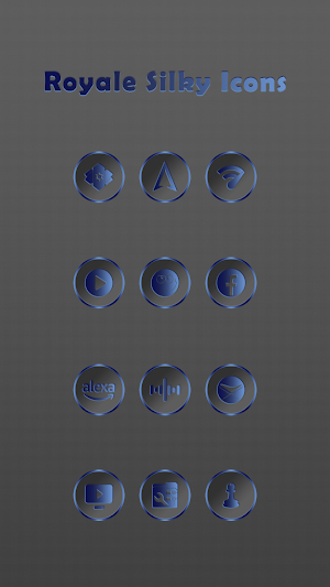 Royale Silky Dark Blue Icons Screenshot 3