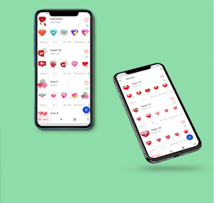 WASticker hearts gif stickers Screenshot 2