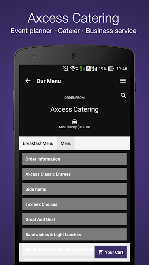 Axcess Catering & Events Screenshot 1