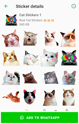 Cute Cat Stickers for WhatsApp Screenshot 0